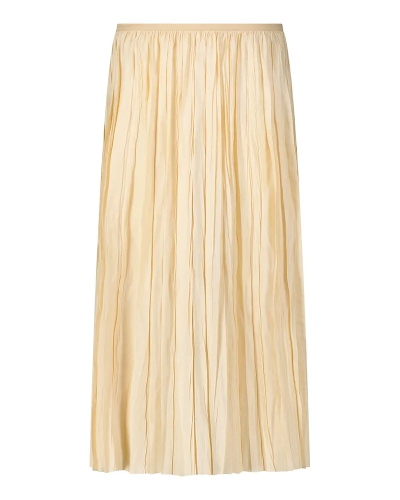 Roberto Collina Midi-Faltenrock Beige