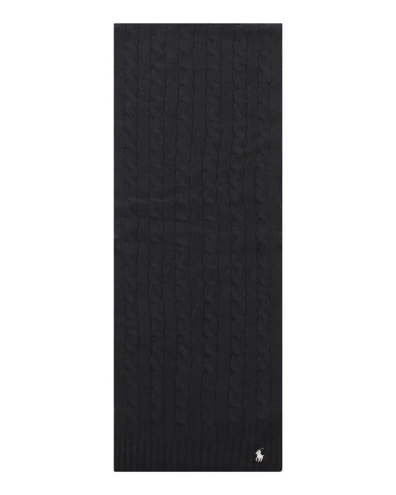 Ralph Lauren Schal aus Kaschmir-Woll-Mix Schwarz