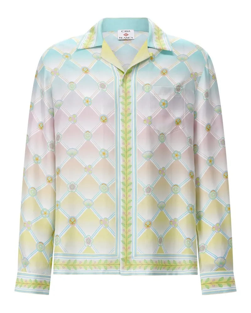 Casablanca Paris Seidenhemd mit Muster Multicolor