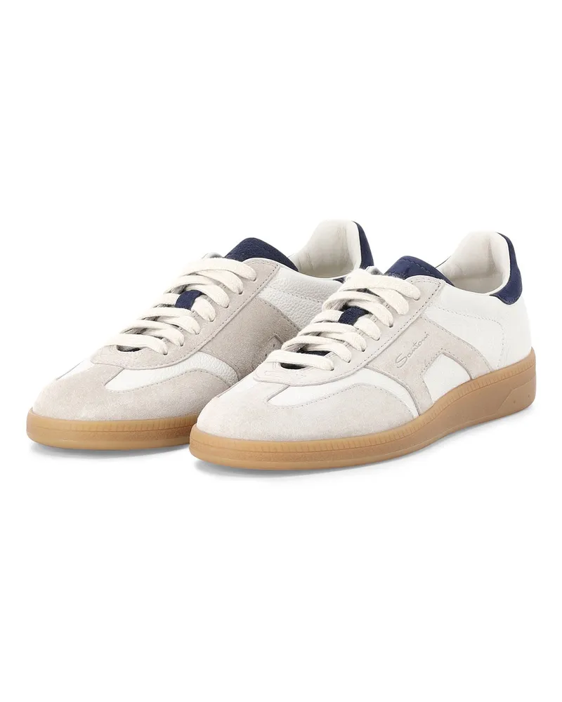 Santoni Sneaker aus Leder Weiß