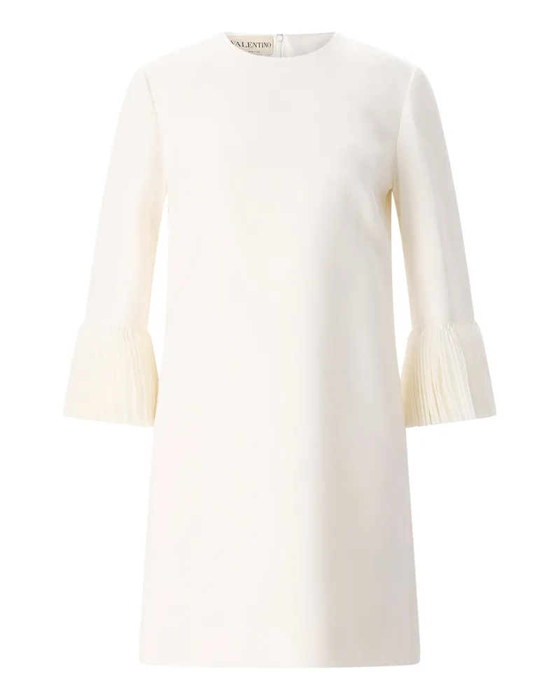 Valentino Garavani Minikleid aus Wolle und Seide Creme