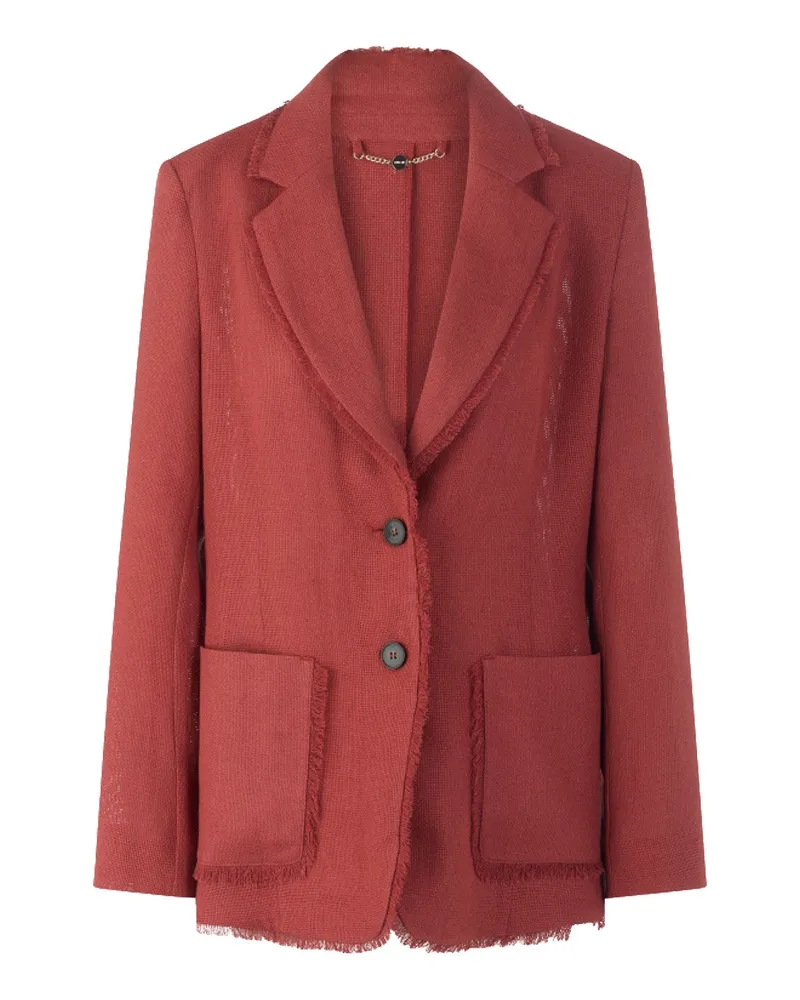 Marc Cain Blazer aus Leinen Rot