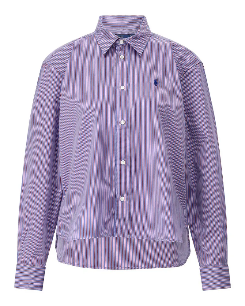 Ralph Lauren Gestreifte Hemdbluse Blau