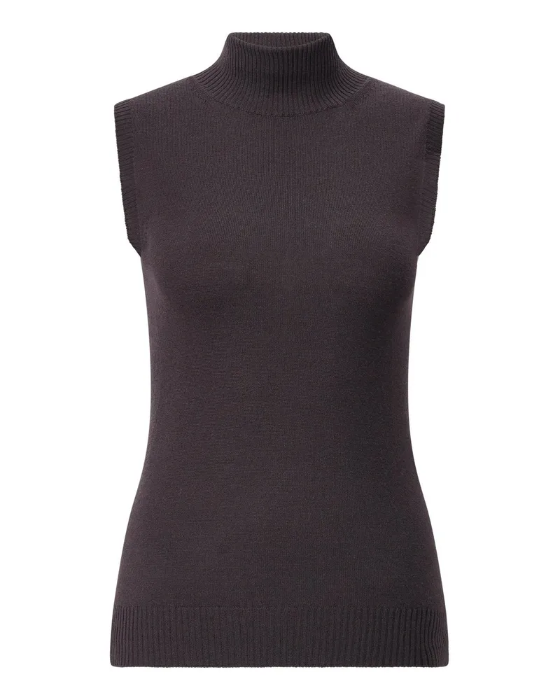 SPORTMAX Pullunder Vertigo aus Schurwolle Dunkelbraun