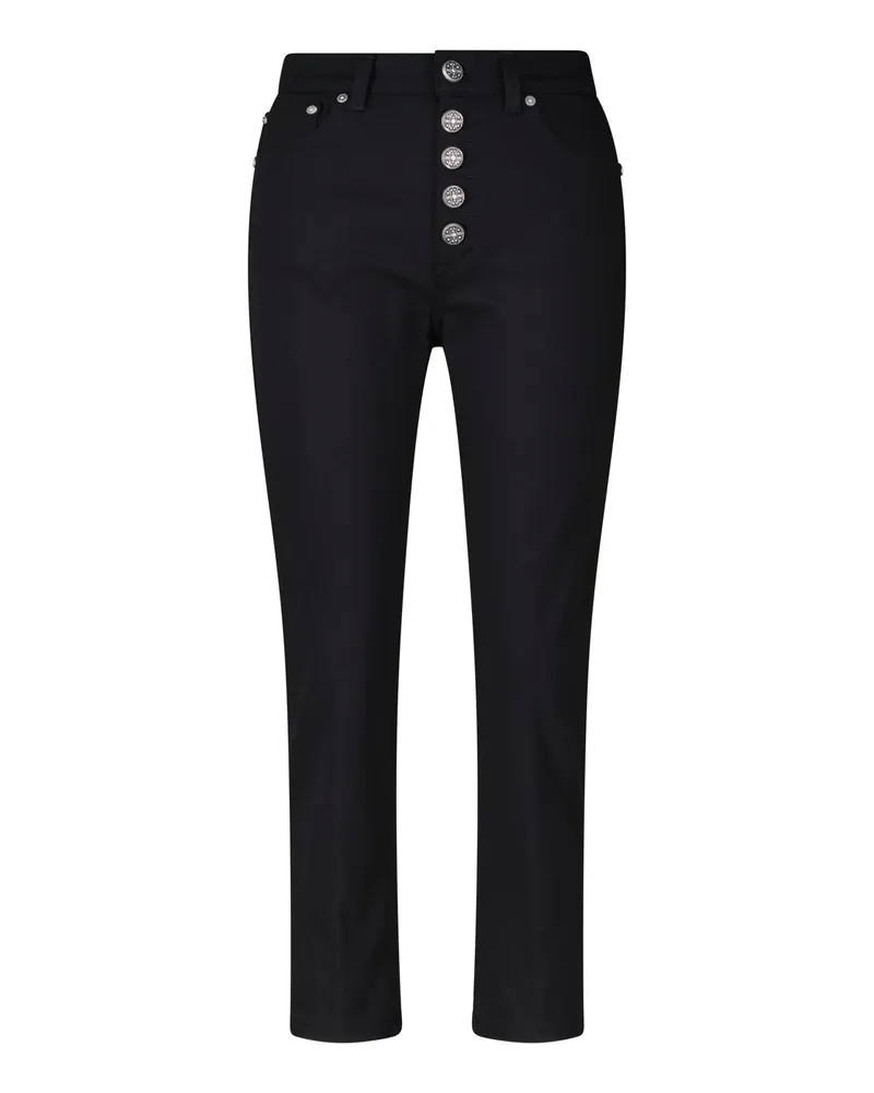 Dondup Loose-Fit Stoffhose Koons Schwarz