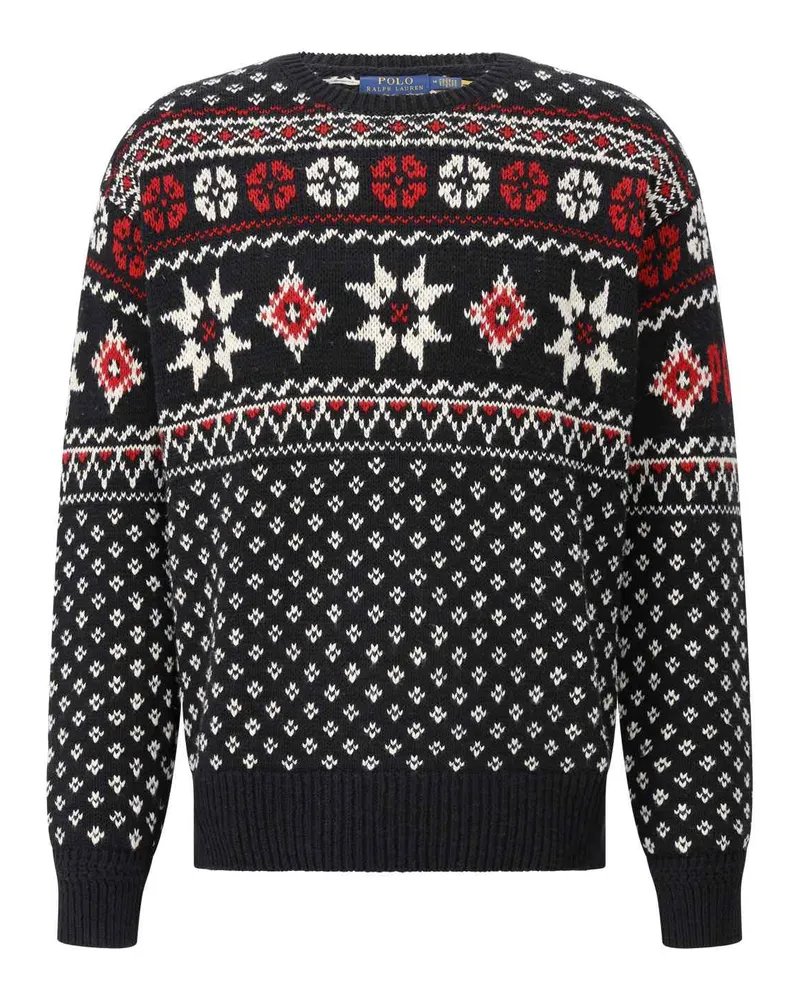 Ralph Lauren Oversized Winterpullover Schwarz