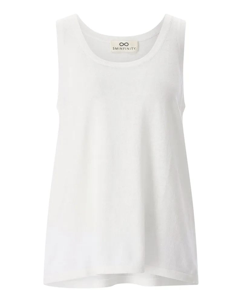 SMINFINITY Top aus Leinenmix Creme