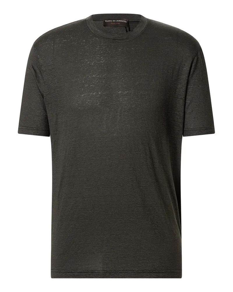 Filippo de Laurentiis T-Shirt aus Leinenmix Braun