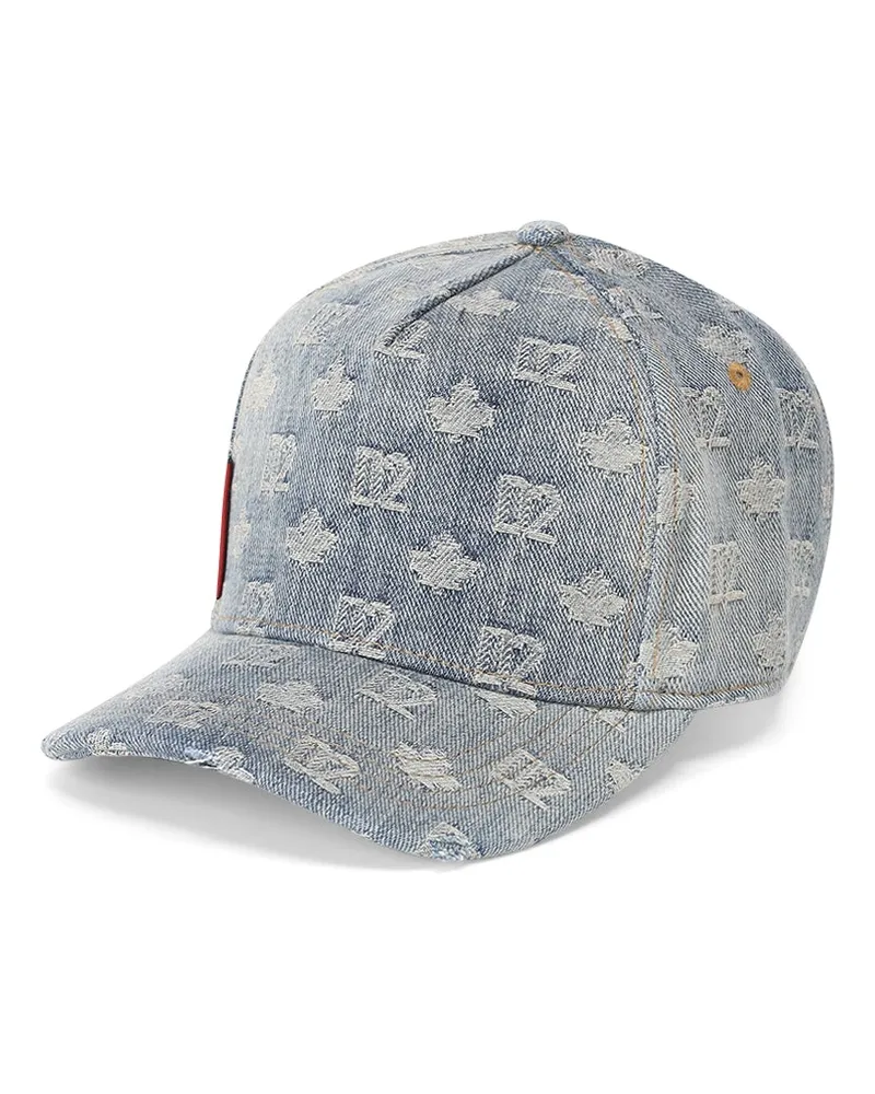 Dsquared2 Cap aus Denim Hellblau