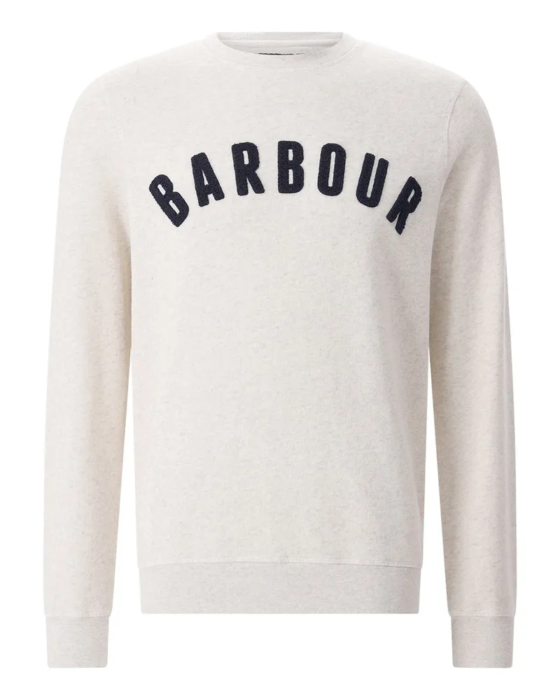 Barbour Sweatshirt mit Logo Hellgrau