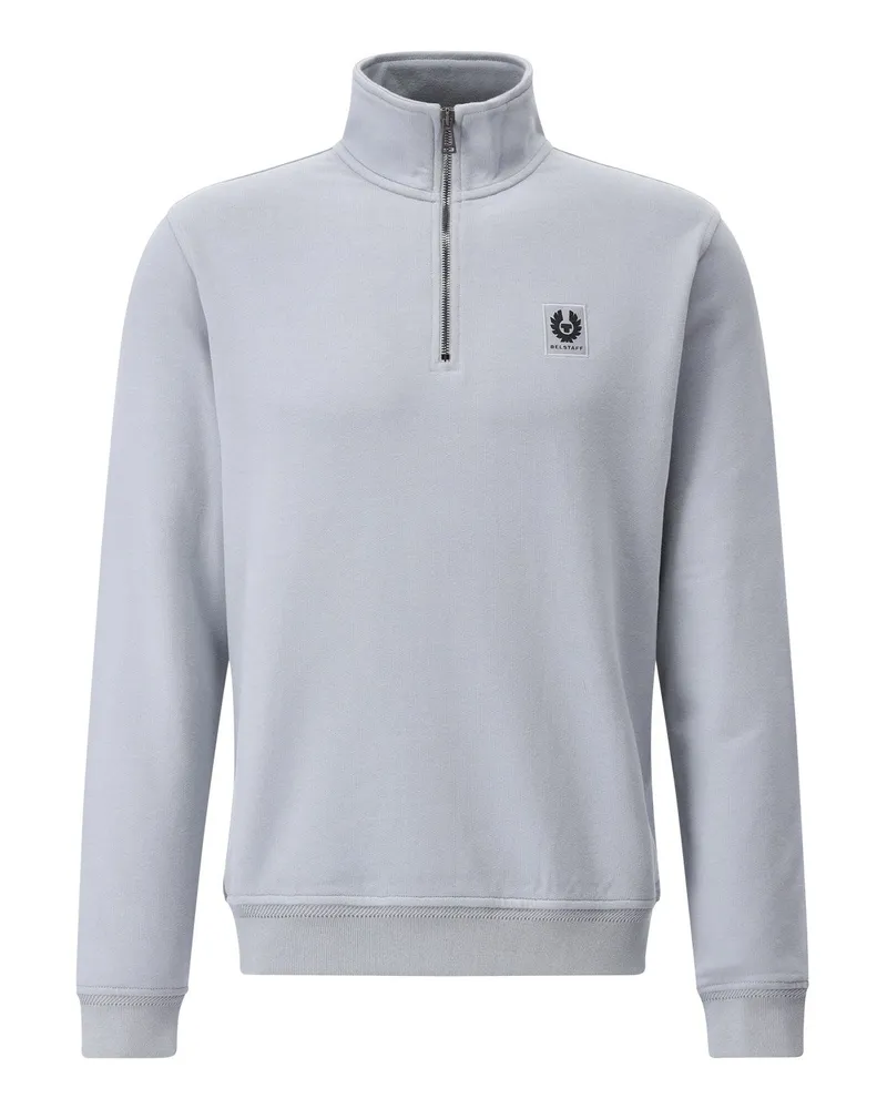 Belstaff Sweatshirt mit Stehkragen und Reißverschluss Blau