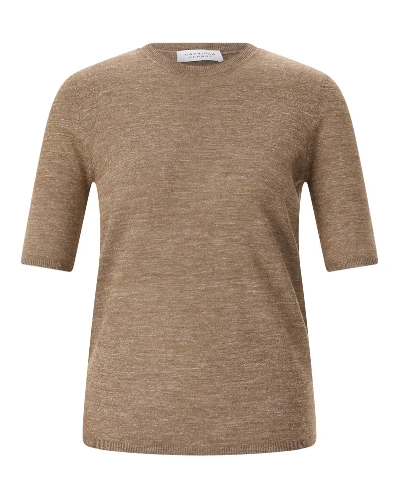 Gabriela Hearst T-Shirt aus Kaschmir-Seide-Mix Braun