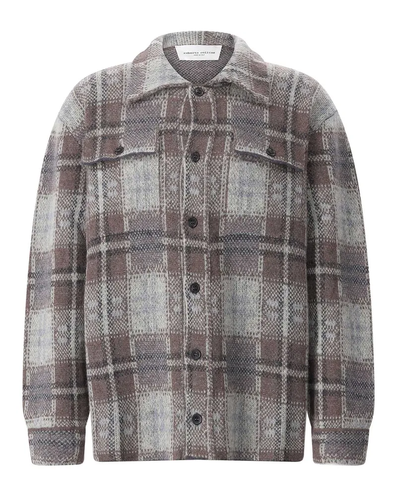 Roberto Collina Strickjacke aus Alpaka-Woll-Mix Hellgrün