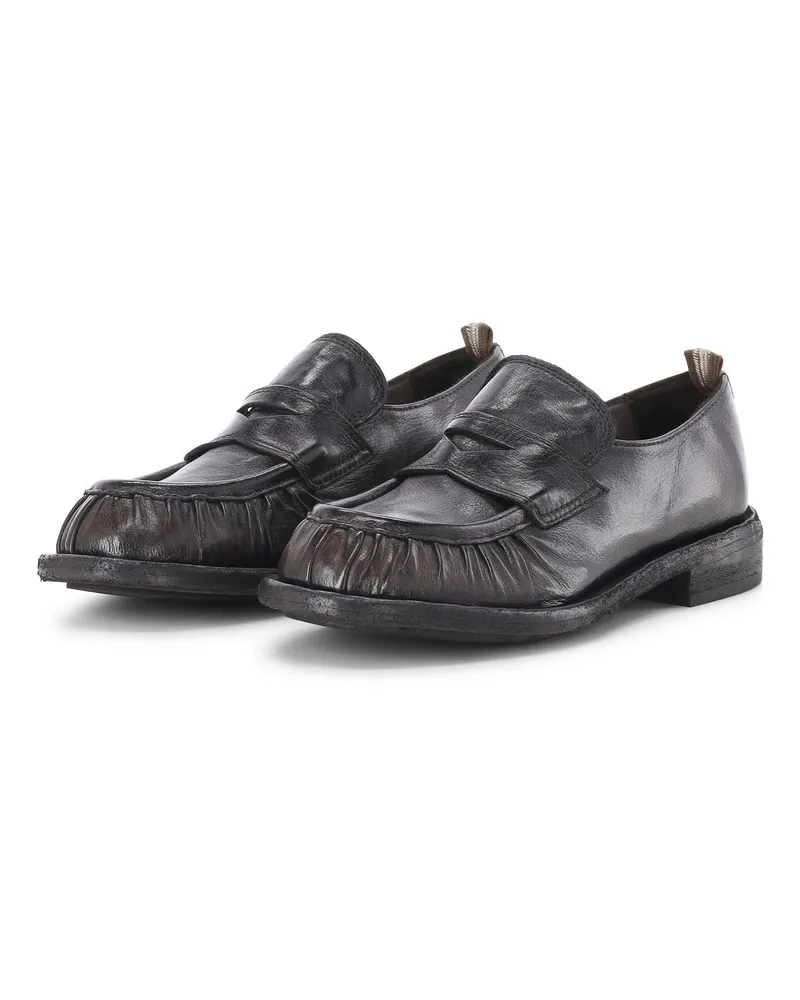 Officine Creative Italia Loafers Rugged aus Leder Schwarz