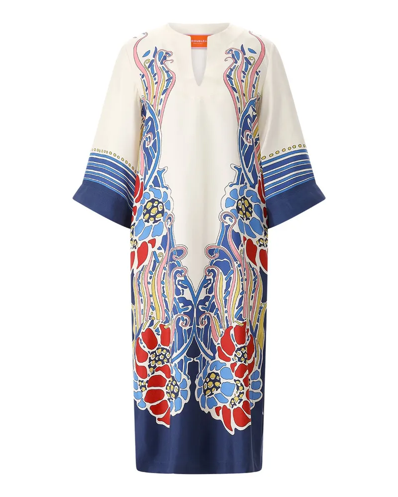 La DoubleJ Midikleid aus Seide Multicolor