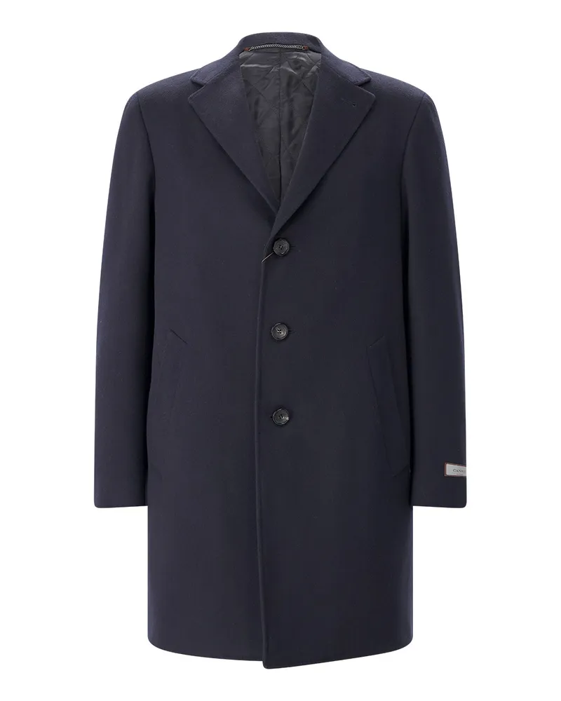 Canali Mantel Kei aus Wolle Navy