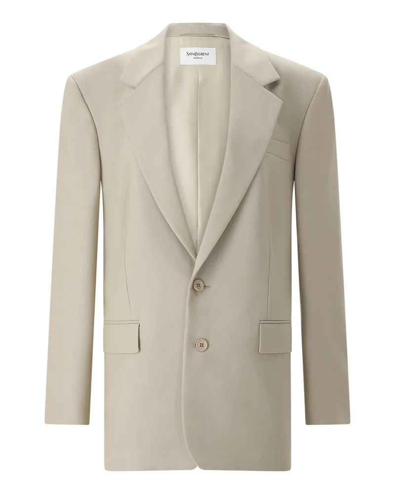 Saint Laurent Oversized Blazer Beige