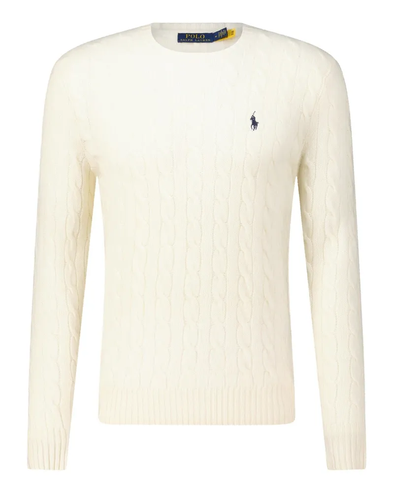 Ralph Lauren Strickpullover mit Zopfmuster Creme