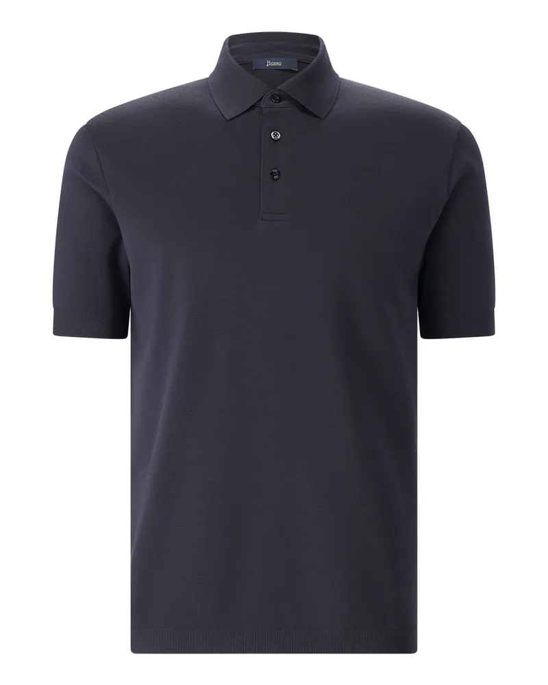Herno Klassisches Poloshirt Dunkelblau
