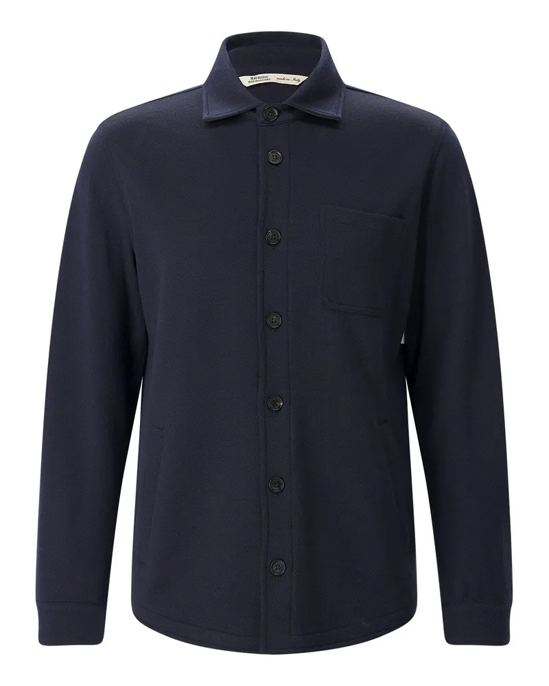 Maurizio Baldassari Overshirt Solferino aus Schurwolle Navy