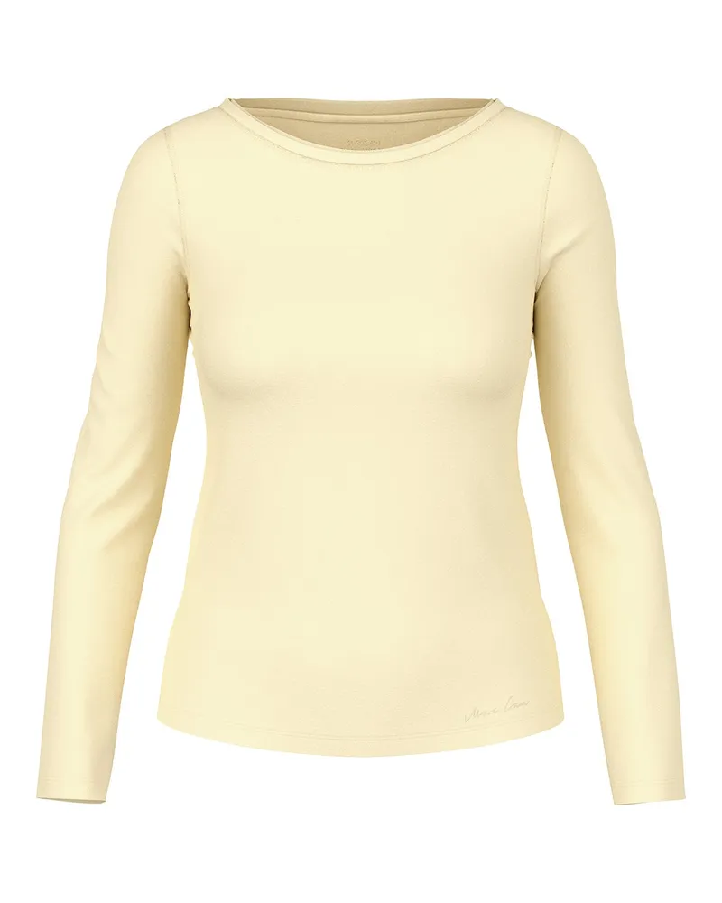 Marc Cain Langarmshirt aus Baumwoll-Mix Beige