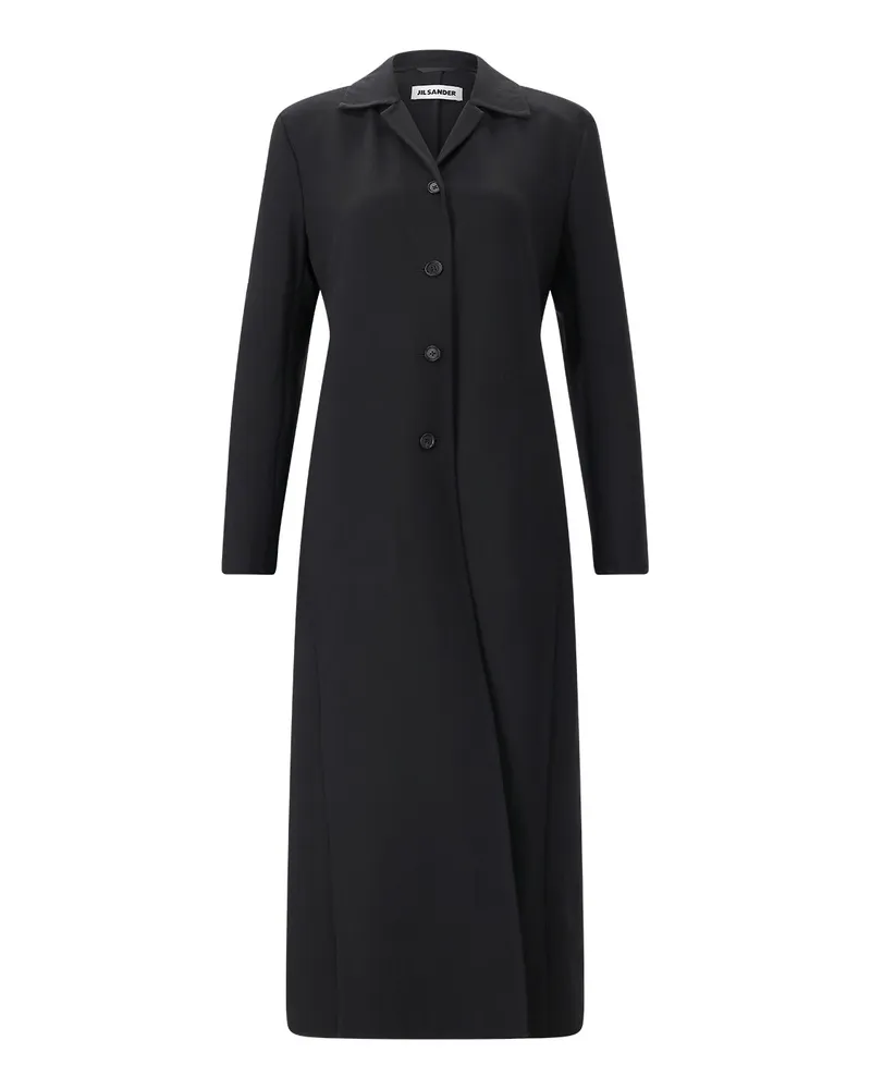 Jil Sander Mantel aus Schurwolle Schwarz