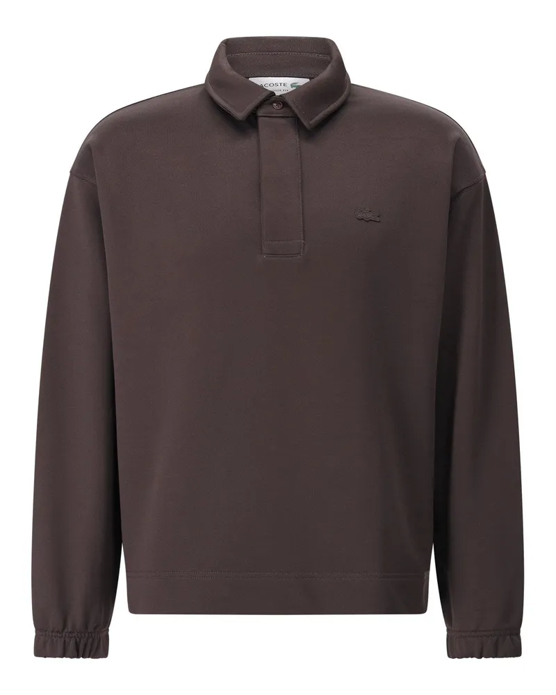 Lacoste Sweatshirt mit Polokragen Braun