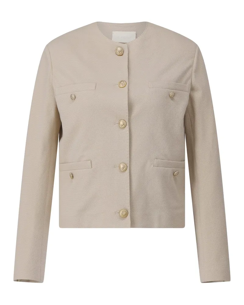 CIRCOLO 1901 Bouclé-Jacke mit eleganten Knöpfen Beige