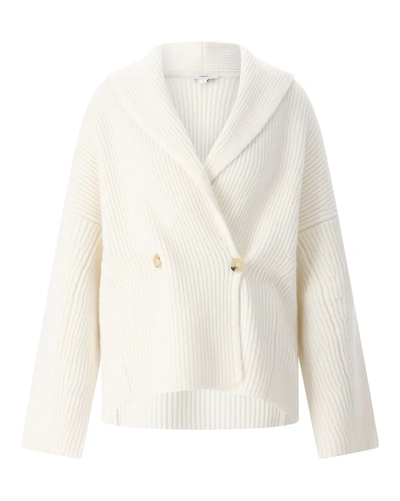 Vince Strickjacke aus Wolle Creme