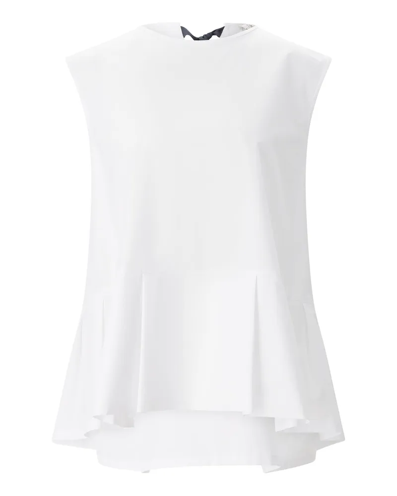 Max Mara Top aus Baumwolle Weiß