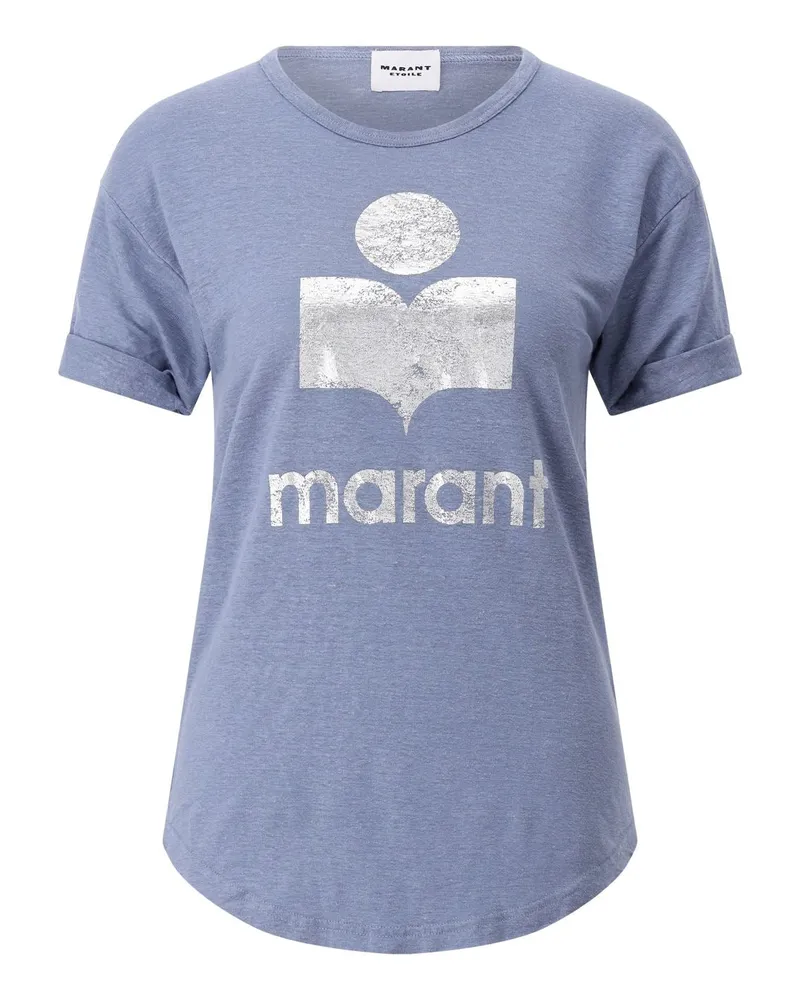 Isabel Marant T-Shirt Koldi mit Logo Blau