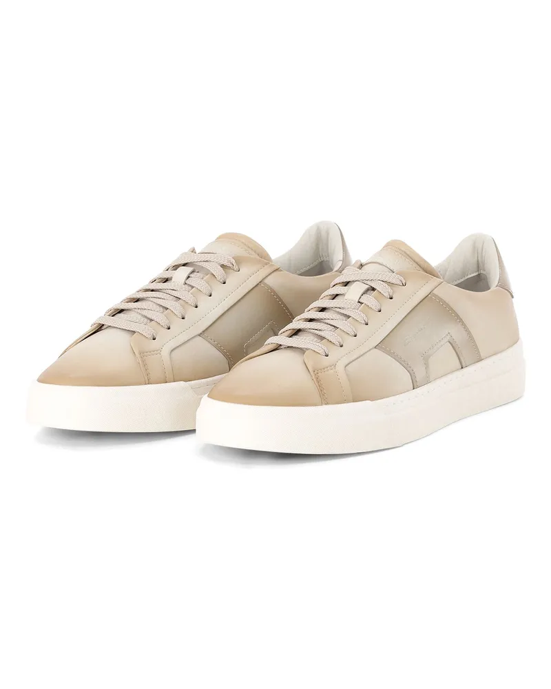 Santoni Sneaker aus Leder Beige