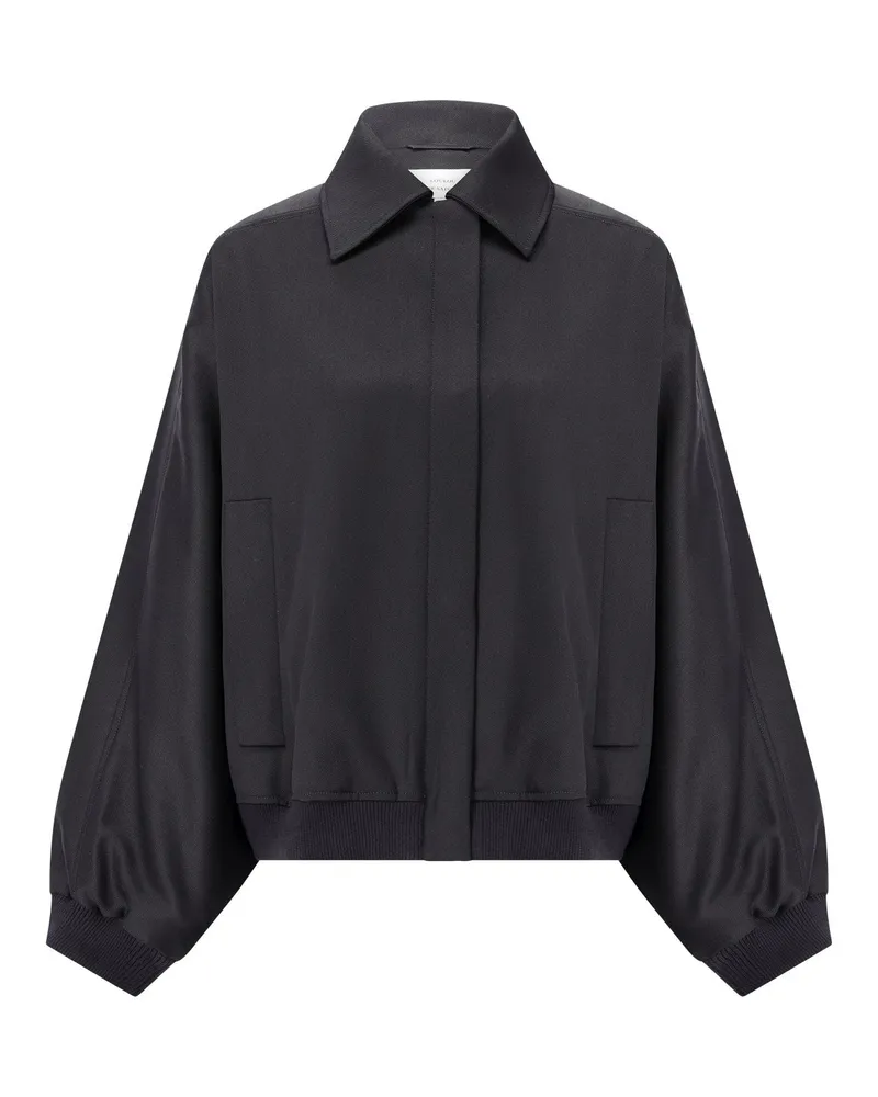LOULOU Bomberjacke Frost aus Wollmix Schwarz