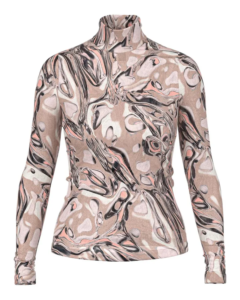 Marc Cain Langarmshirt mit Print Beige