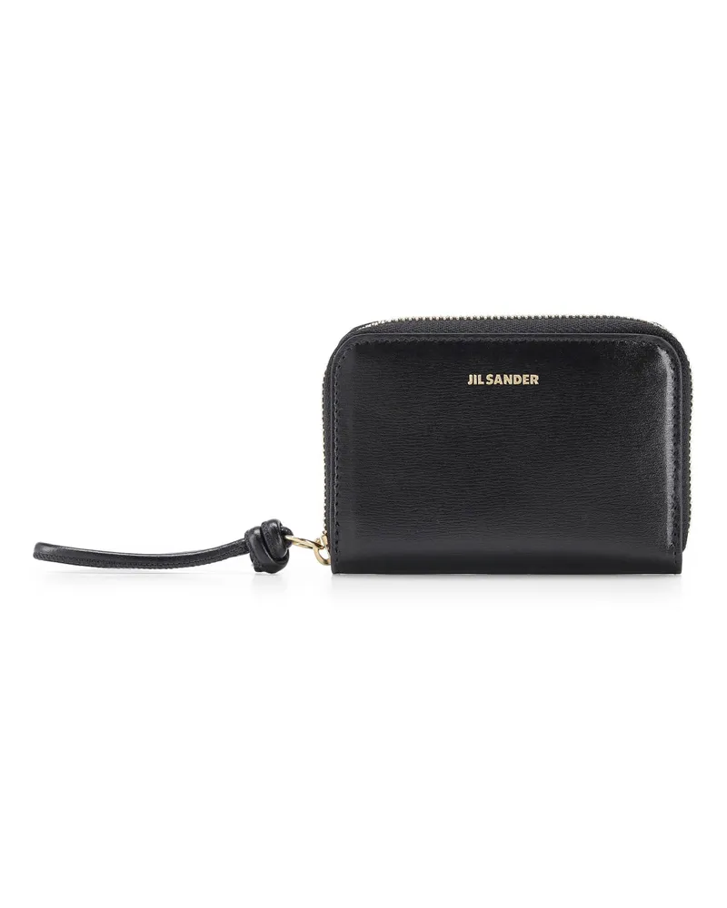 Jil Sander Portemonnaie aus Leder Schwarz
