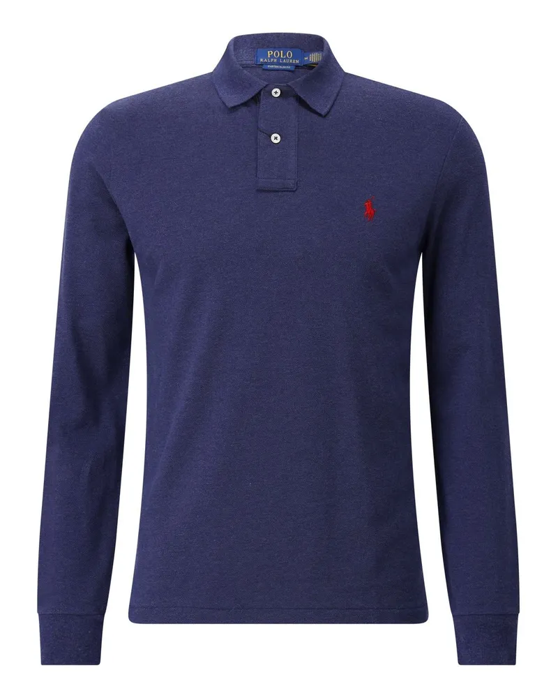 Ralph Lauren Langarm-Poloshirt mit Logo Blau