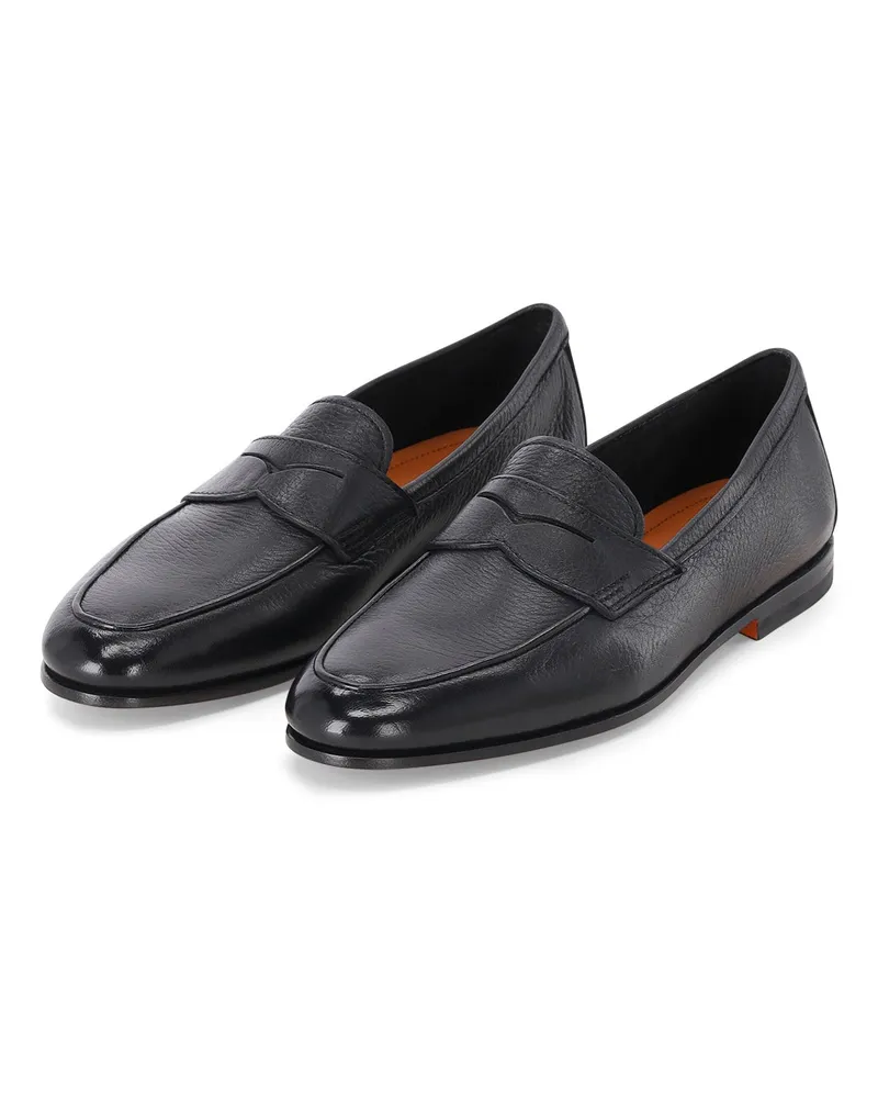 Santoni Loafer Carlos aus Leder Schwarz