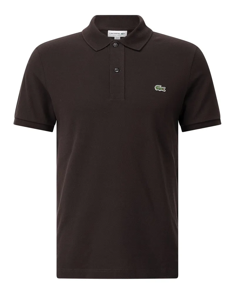 Lacoste Slim Fit Polo-Shirt mit Logo Dunkelbraun