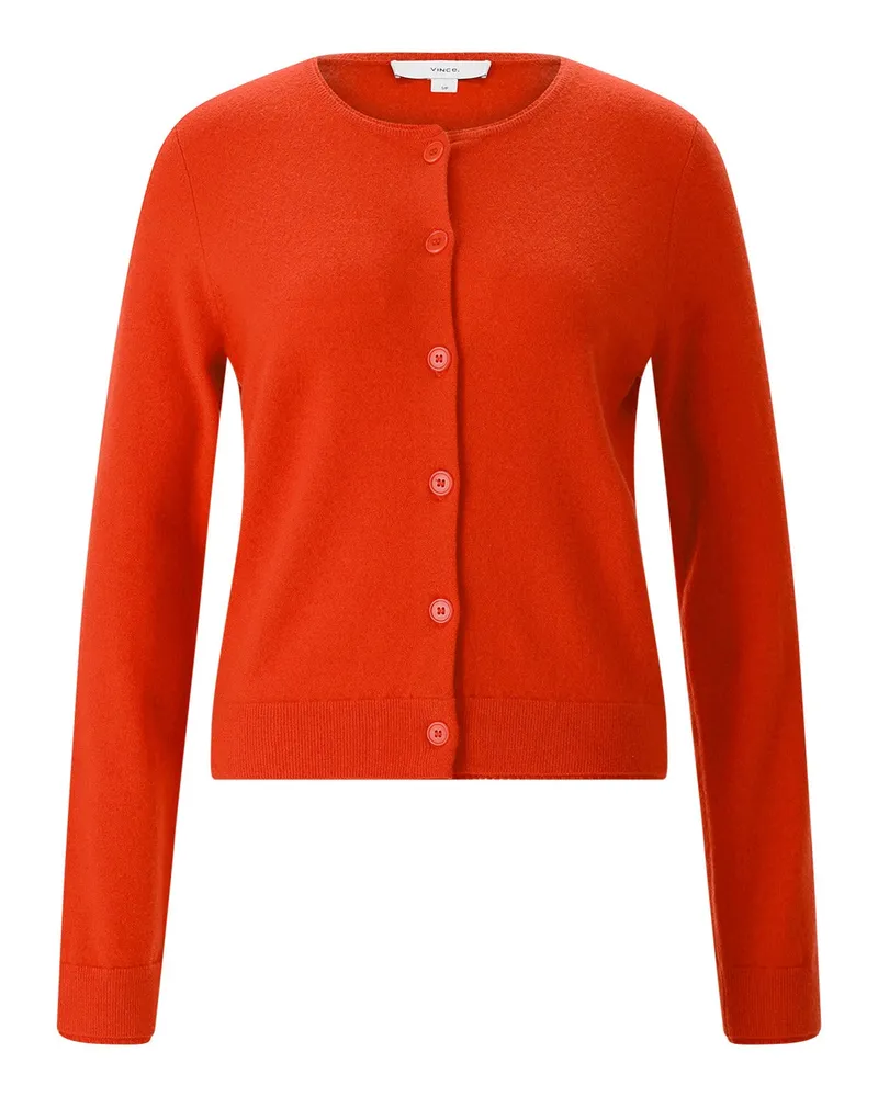 Vince Strickjacke aus Wolle & Kaschmir Rot