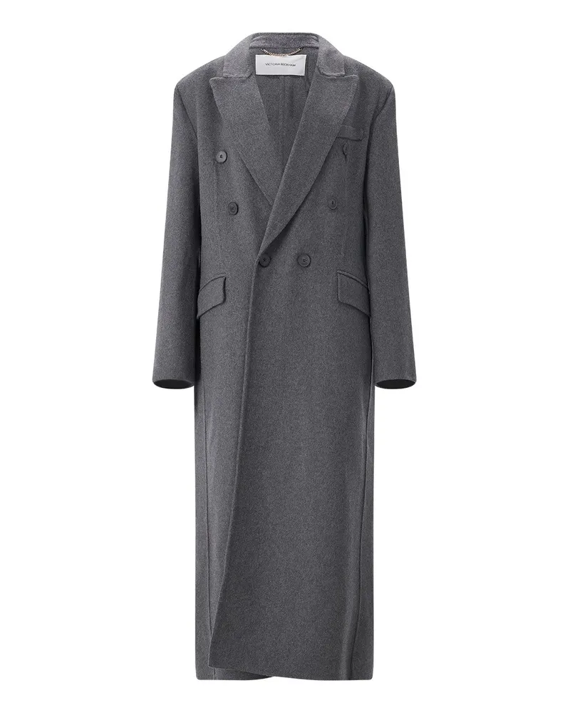 Victoria Beckham Mantel aus Kaschmir-Woll-Mix Grau