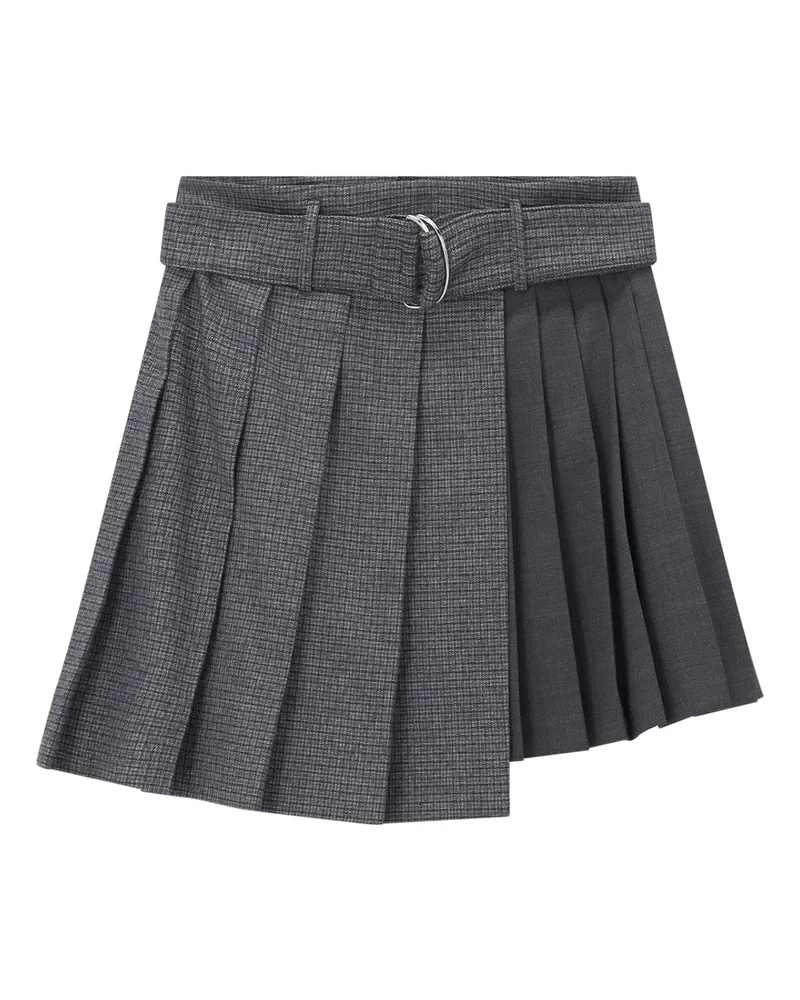 MSGM Minirock aus Woll-Mix Grau
