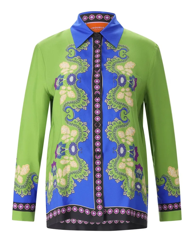 La DoubleJ Hemdbluse aus Seide Multicolor