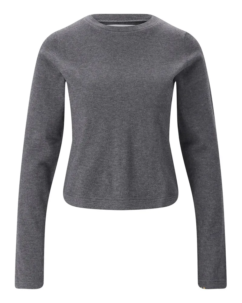 extreme cashmere Langarmshirt Lisa mit Kaschmir Graugrün