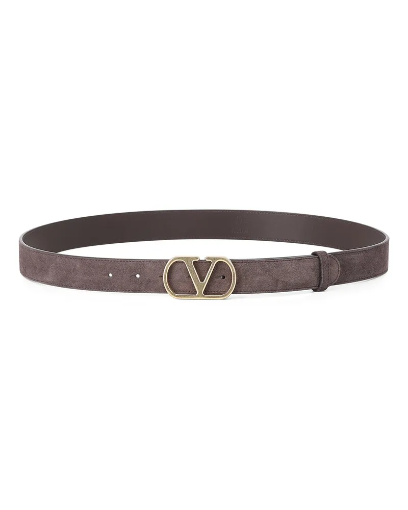 Valentino Garavani Gürtel aus Veloursleder Braun