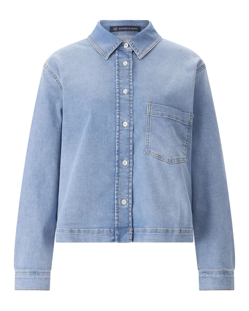 RAFFAELLO ROSSI  Hemdbluse aus Denim Hellblau