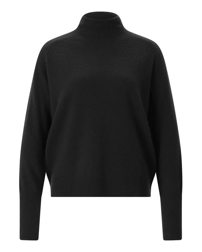 SMINFINITY Rollkragenpullover aus Kaschmir & Baumwolle Schwarz