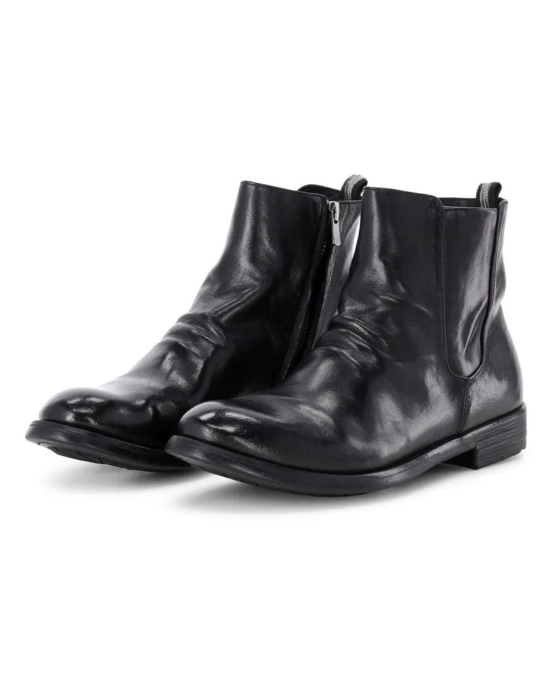 Officine Creative Italia Stiefeletten Hive aus Leder Schwarz