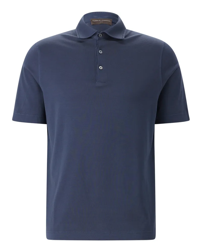 Filippo de Laurentiis Poloshirt Jervin aus Baumwolle Dunkelblau