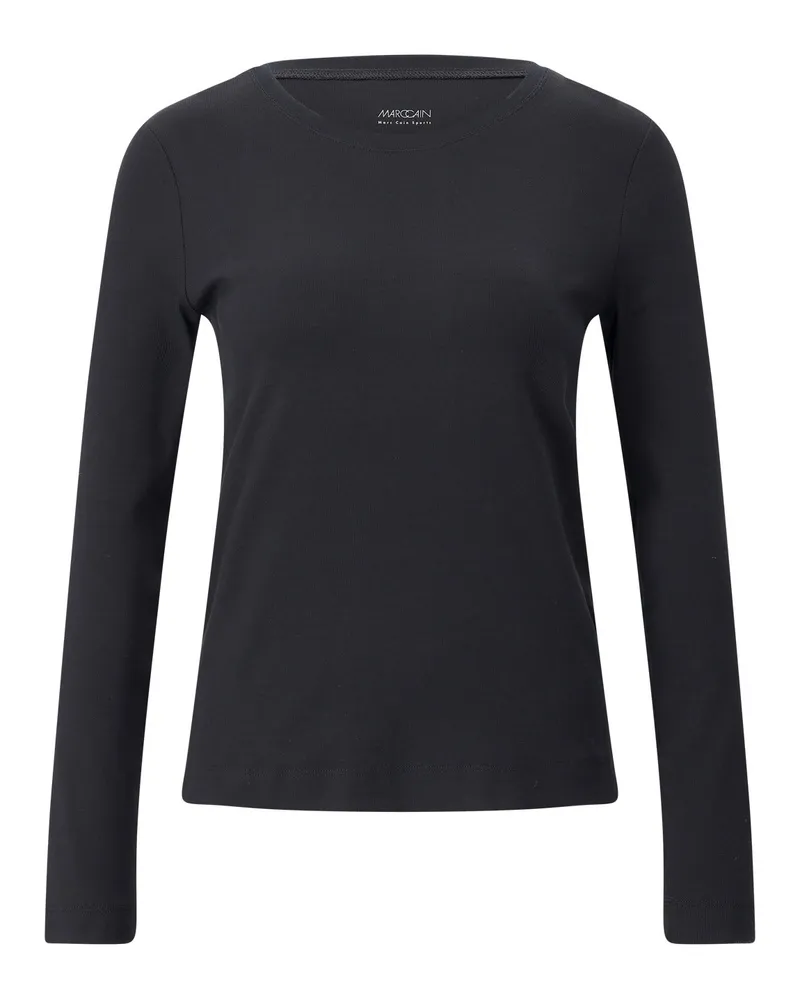 Marc Cain Langarmshirt mit Rundhalsausschnitt Schwarz