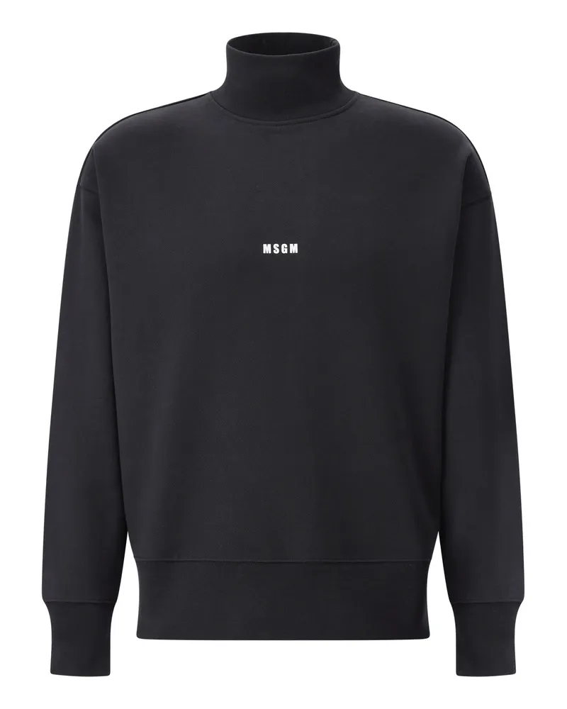 MSGM Sweatshirt mit Logo Schwarz